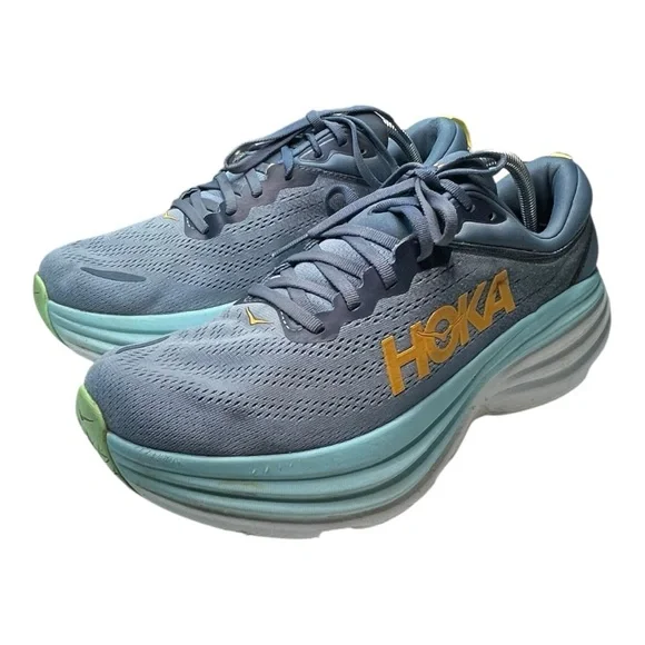 Hoka One One Bondi 8 Real Teal Shadow Mens Blue Size 11 Running Shoes - Picture 12 of 16